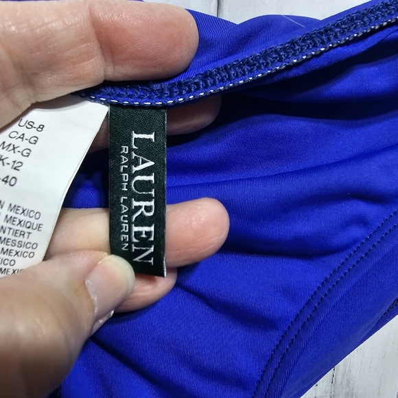 Ralph Lauren LRL Playa Floral Halter Tankini Swimsuit Top Bikini Bottom Size 8. - Picture 12 of 13